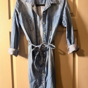 Universal Thread Light Blue Denim Shirt Dress